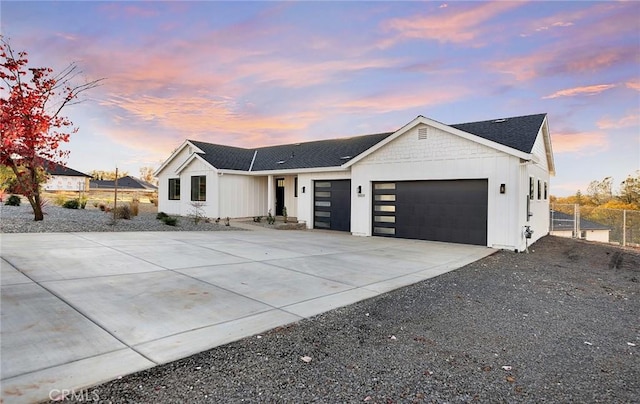 view of front of house featuring a garage