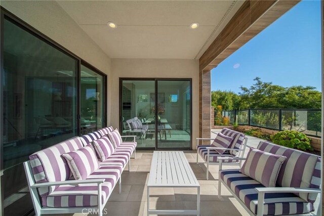 view of patio / terrace with an outdoor living space