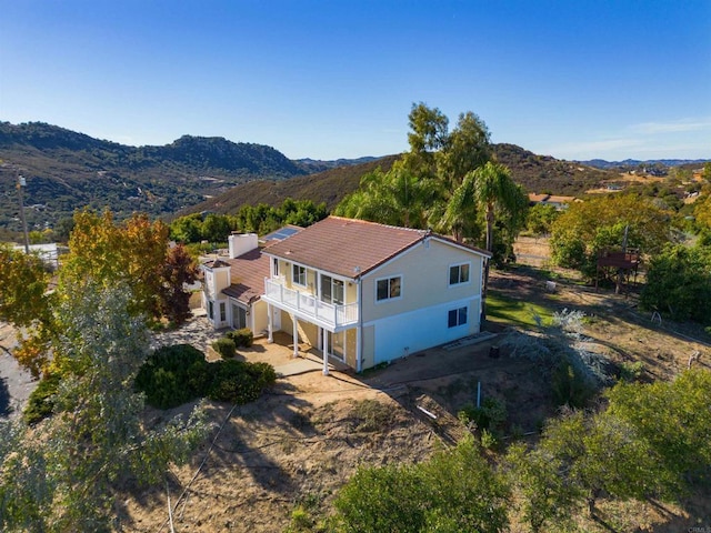 aerial view featuring a mountain view