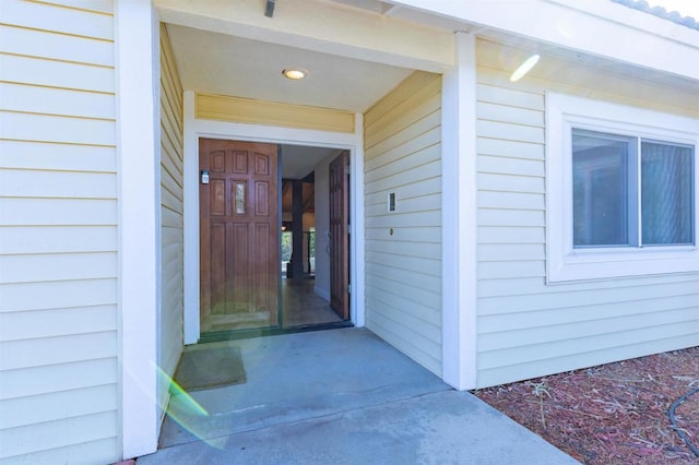 view of doorway to property