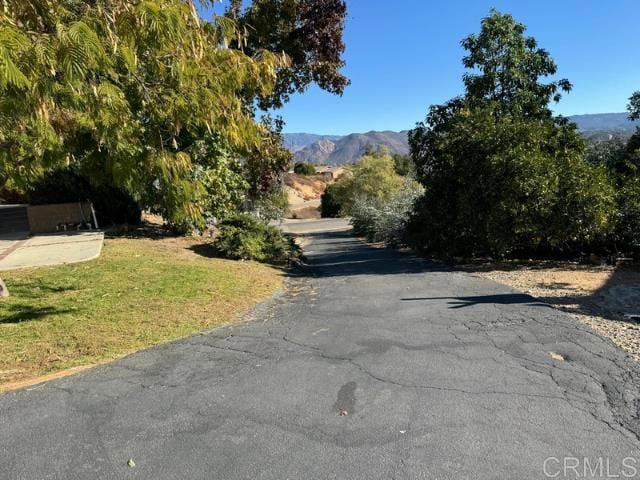 view of road featuring a mountain view