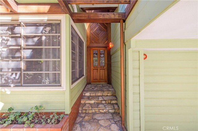 view of doorway to property