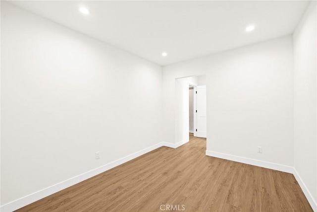 empty room featuring light wood-type flooring