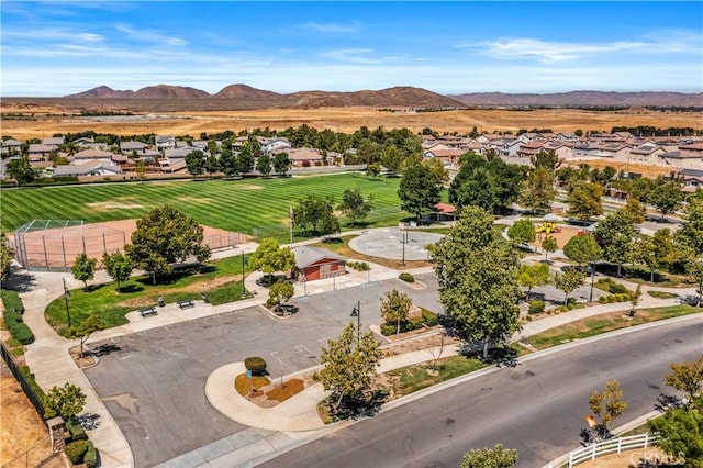 aerial view featuring a mountain view