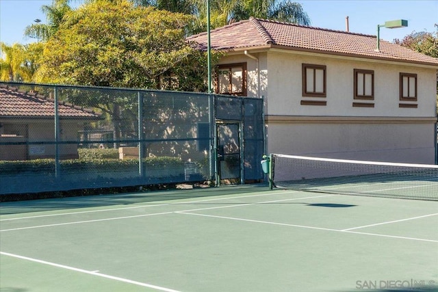 view of tennis court