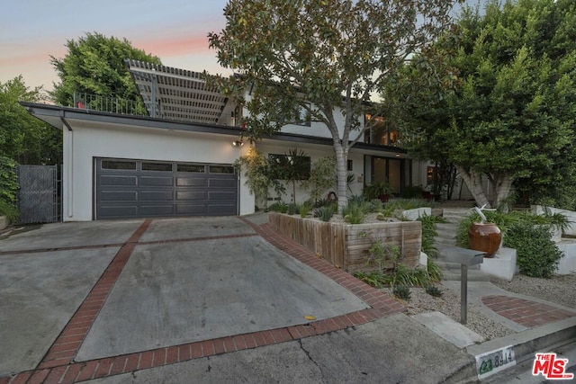 view of front of house featuring a garage