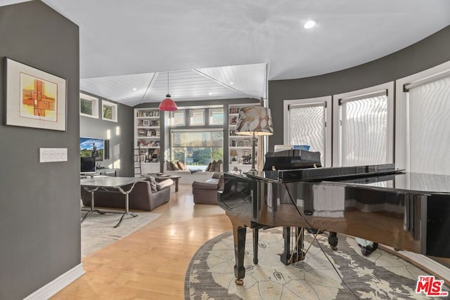 miscellaneous room with light hardwood / wood-style flooring