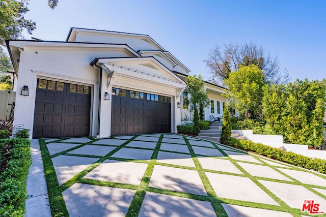 view of front of house featuring a garage