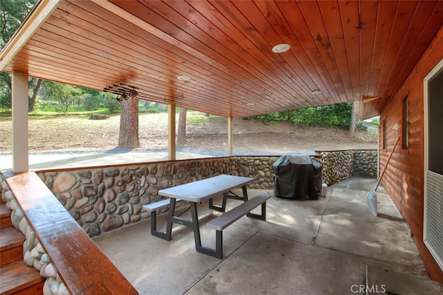 view of patio featuring area for grilling