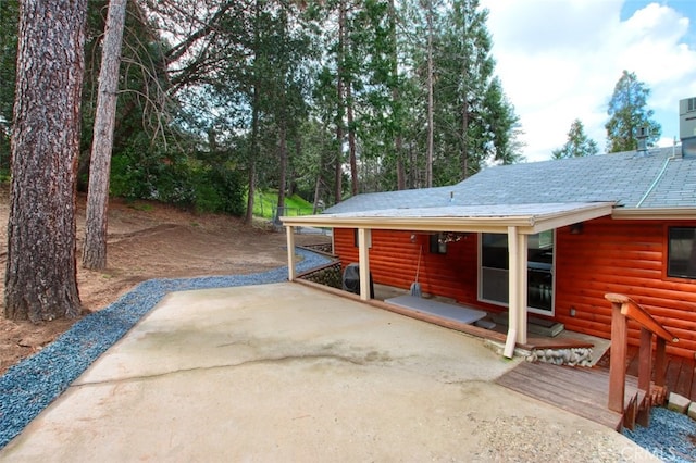 exterior space with a wooden deck