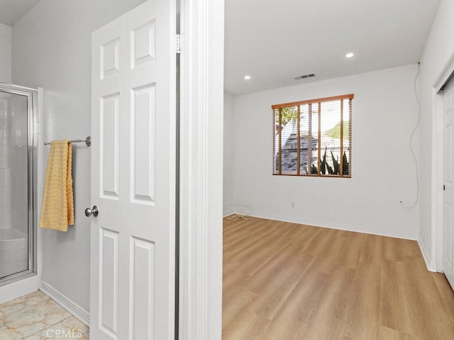 interior space featuring light hardwood / wood-style floors