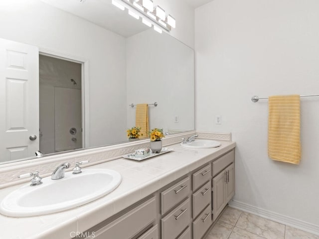 bathroom with vanity