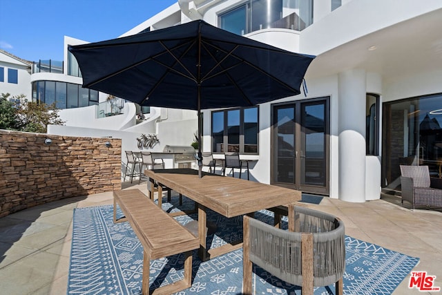 view of patio with french doors