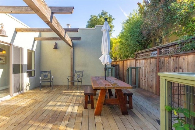 view of wooden deck