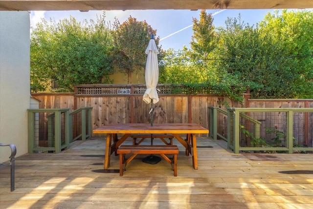 view of wooden terrace