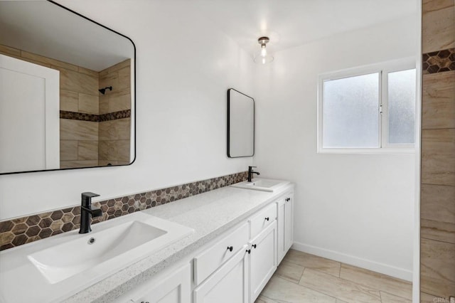 bathroom featuring vanity