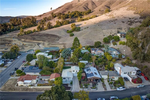 drone / aerial view with a mountain view