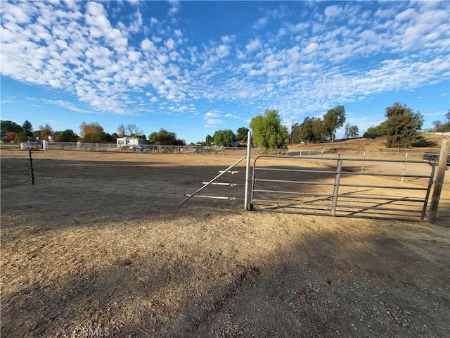 view of street featuring a rural view