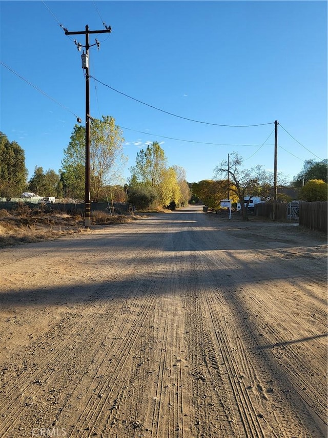 view of road