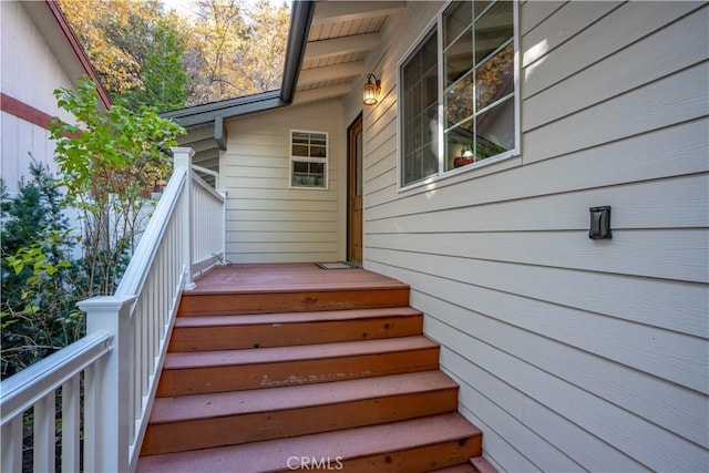 view of stairs