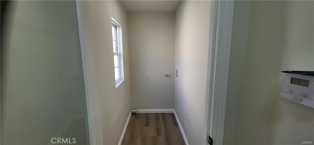 hall featuring hardwood / wood-style floors