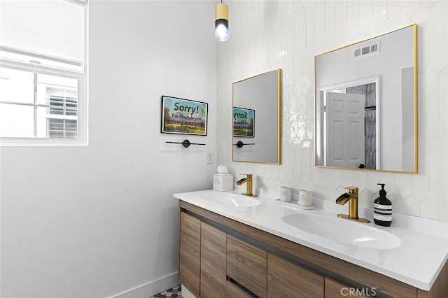 bathroom featuring vanity