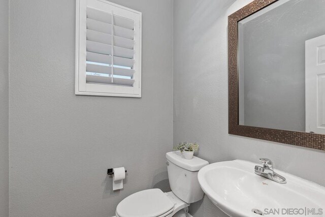 bathroom with sink and toilet