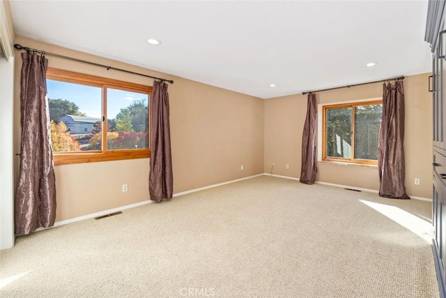 carpeted empty room featuring a healthy amount of sunlight