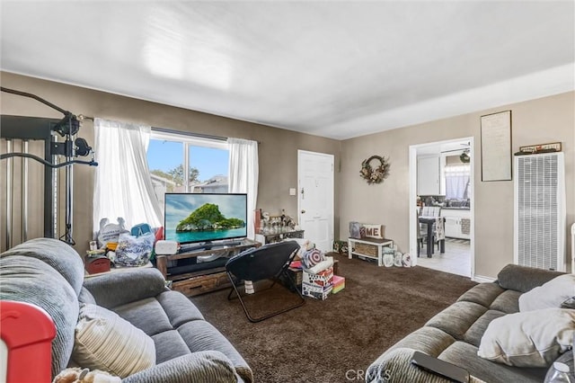 view of carpeted living room