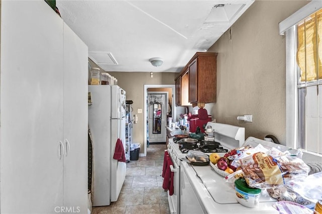 kitchen with white appliances