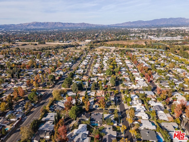 aerial view featuring a mountain view