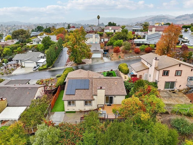 bird's eye view featuring a mountain view