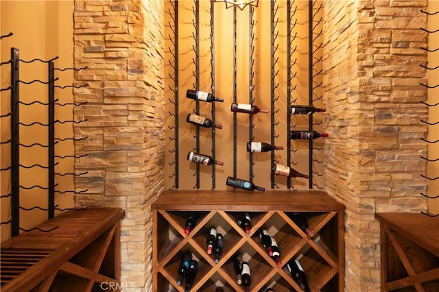 view of wine area