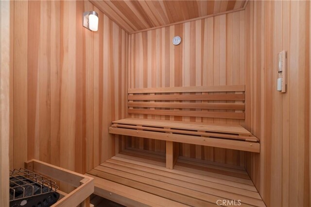 view of sauna