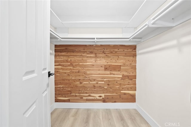 spacious closet with wood-type flooring