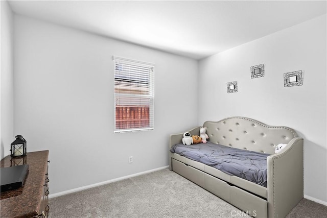 bedroom with carpet floors