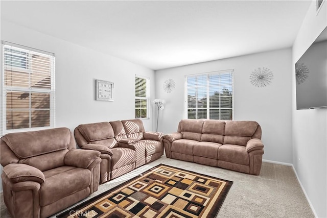 view of carpeted living room