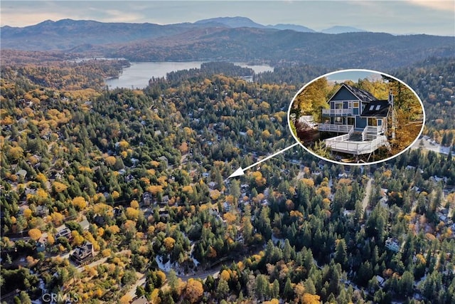 918 Sandalwood Dr, Lake Arrowhead, CA 92352 - view from above of property featuring a forest