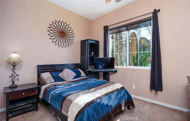 view of carpeted bedroom