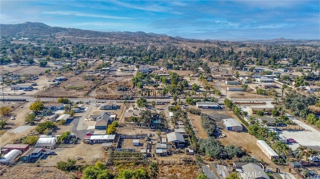 aerial view with a mountain view