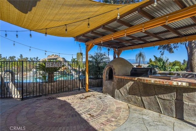 view of patio featuring area for grilling