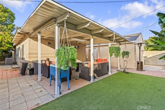 view of patio / terrace featuring an outdoor hangout area