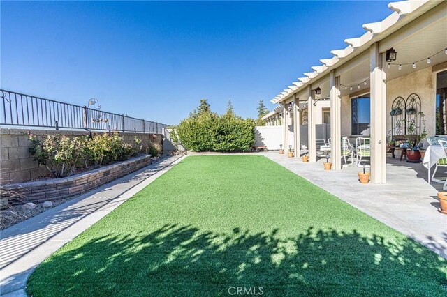 view of yard with a patio