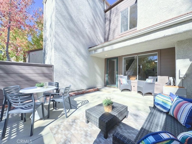 view of patio / terrace with an outdoor hangout area