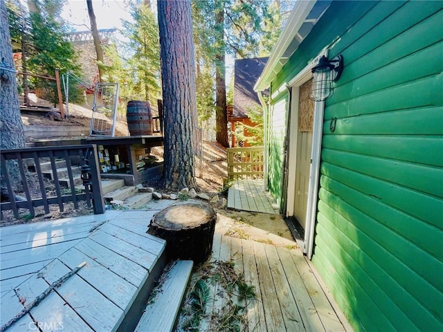 view of wooden terrace