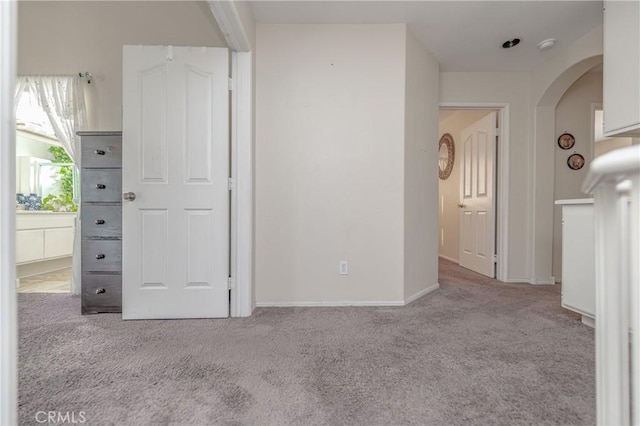 interior space with light colored carpet