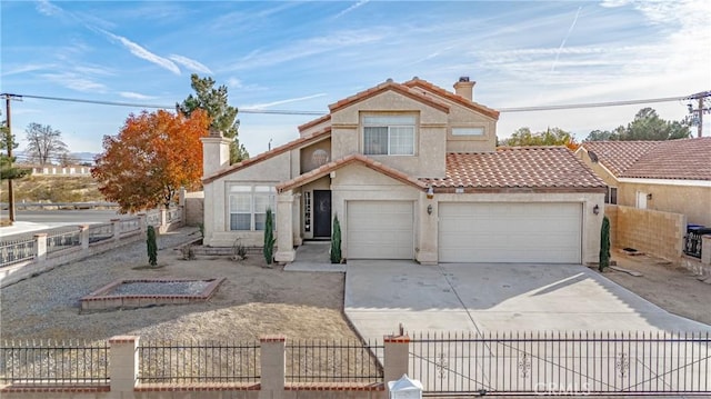 view of front of house featuring a garage