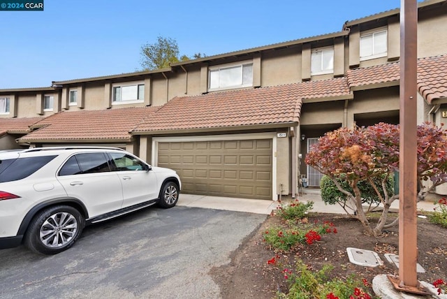 view of property featuring a garage