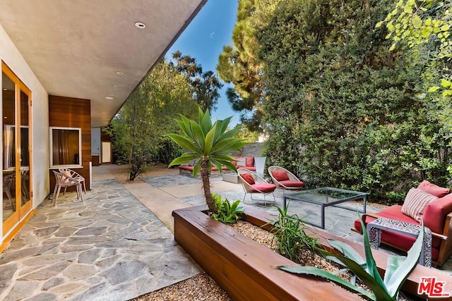 view of patio / terrace with an outdoor living space