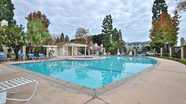 view of pool with a patio